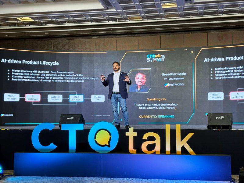 CTO Talk 2025 in Chennai, India - Sree Gade speaking