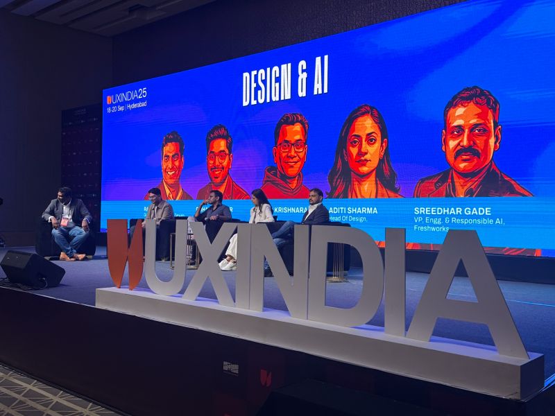 UX INDIA Conference in Hyderabad, India - Sree Gade speaking